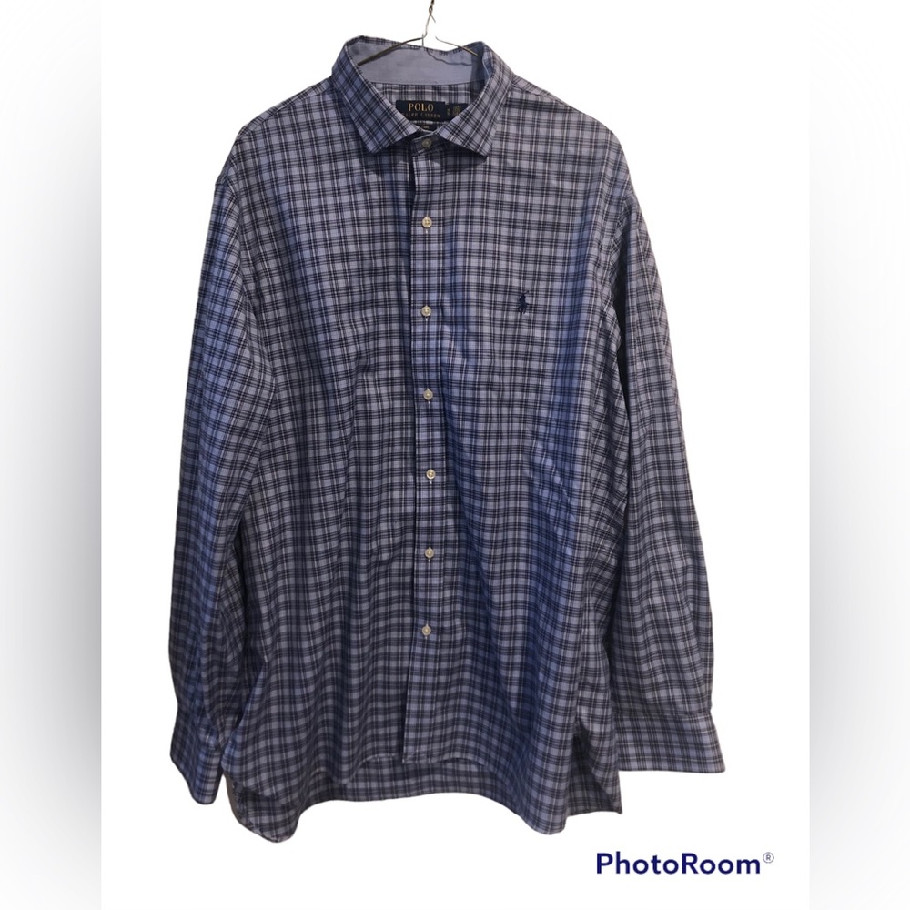 Ralph Lauren Dress Shirt Men's Easy Care 100% Cotton Stretch Regular Fit…